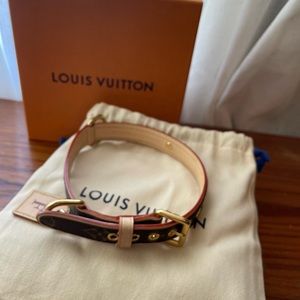 Louis Vuitton Monogram Collier Baxter PM M82100 Pet Collar Monogram Leather